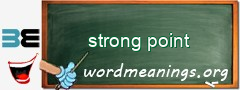 WordMeaning blackboard for strong point